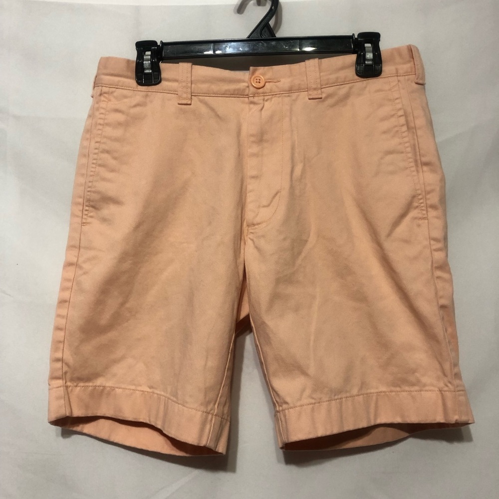J. Crew Gramercy Shorts Mens 30 Peach Flat Front Khaki